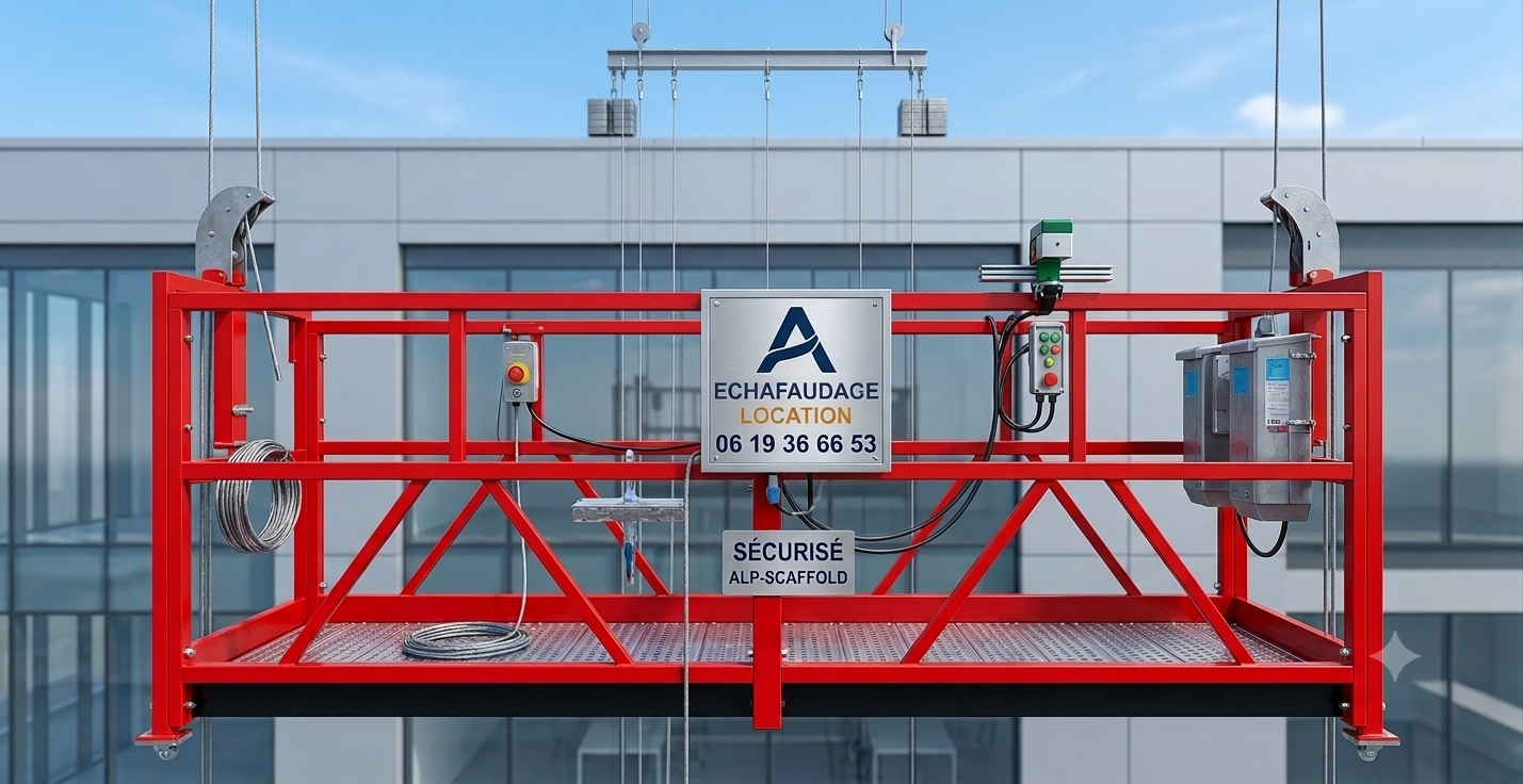 Échafaudage sur chantier à Tanger